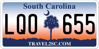 SC license plate LQO655