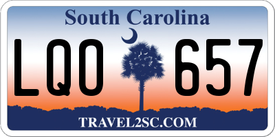 SC license plate LQO657