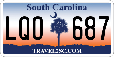 SC license plate LQO687