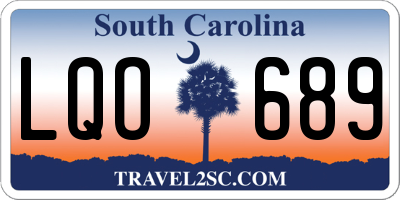 SC license plate LQO689