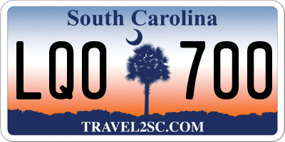 SC license plate LQO700