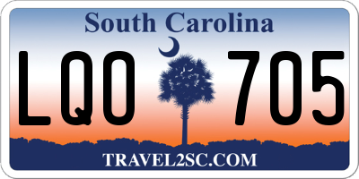 SC license plate LQO705