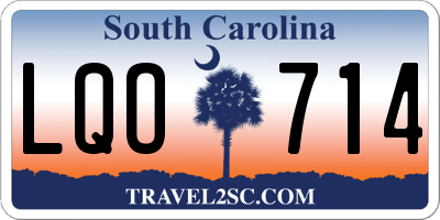 SC license plate LQO714