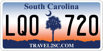 SC license plate LQO720