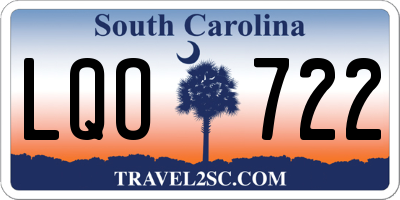 SC license plate LQO722