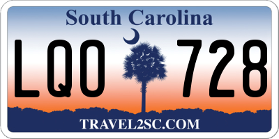 SC license plate LQO728
