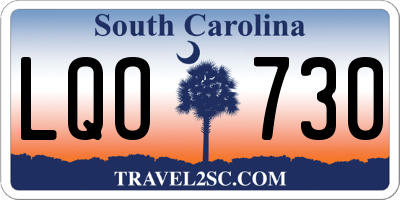 SC license plate LQO730