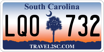 SC license plate LQO732