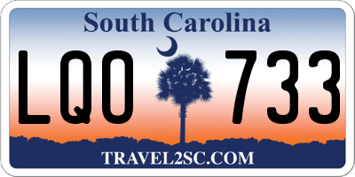 SC license plate LQO733