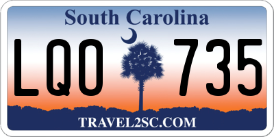 SC license plate LQO735