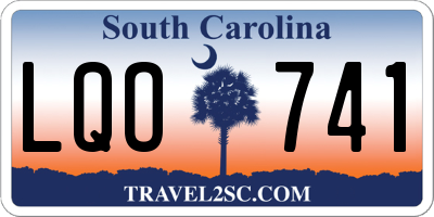 SC license plate LQO741