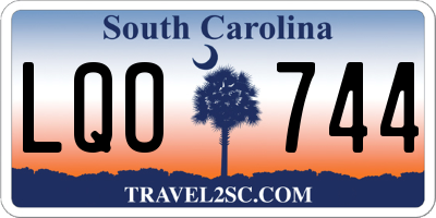 SC license plate LQO744