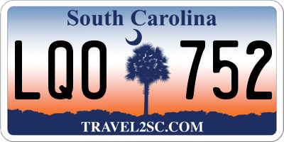 SC license plate LQO752