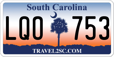SC license plate LQO753