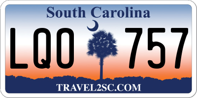 SC license plate LQO757