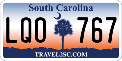SC license plate LQO767