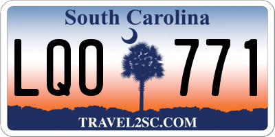 SC license plate LQO771