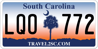 SC license plate LQO772