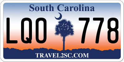 SC license plate LQO778