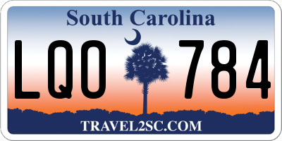 SC license plate LQO784