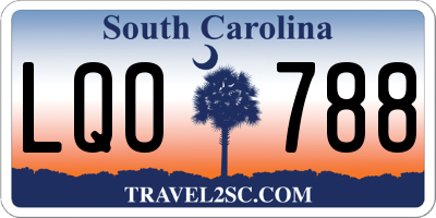 SC license plate LQO788