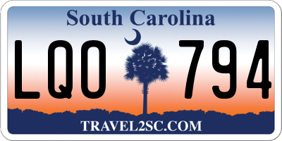 SC license plate LQO794
