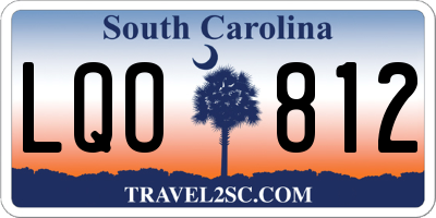 SC license plate LQO812
