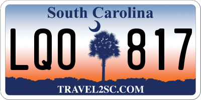 SC license plate LQO817