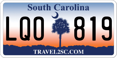 SC license plate LQO819
