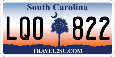 SC license plate LQO822