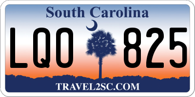 SC license plate LQO825