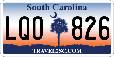 SC license plate LQO826
