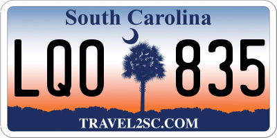 SC license plate LQO835