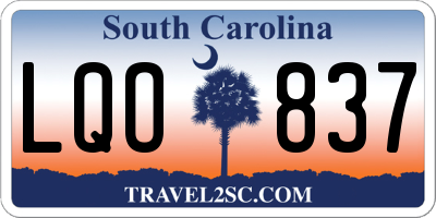 SC license plate LQO837