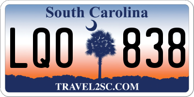 SC license plate LQO838