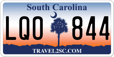 SC license plate LQO844