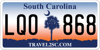SC license plate LQO868