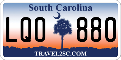 SC license plate LQO880