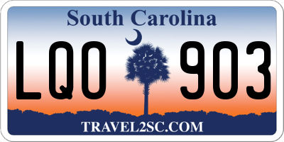SC license plate LQO903