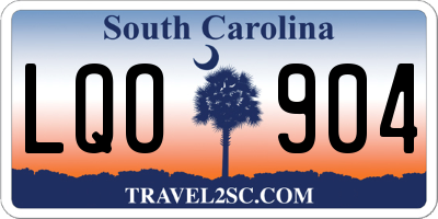 SC license plate LQO904