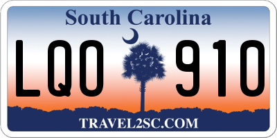 SC license plate LQO910