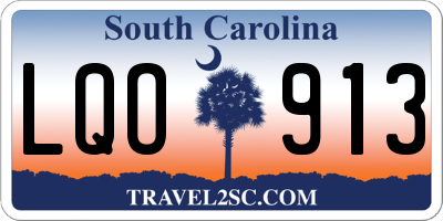 SC license plate LQO913