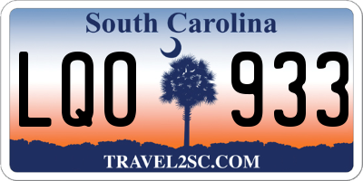 SC license plate LQO933