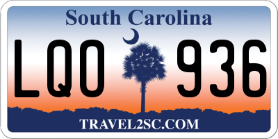 SC license plate LQO936