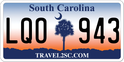 SC license plate LQO943