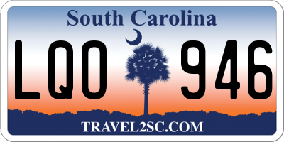 SC license plate LQO946