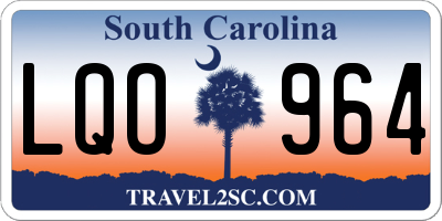 SC license plate LQO964