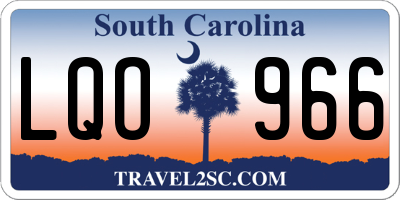 SC license plate LQO966