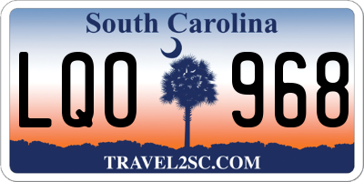 SC license plate LQO968