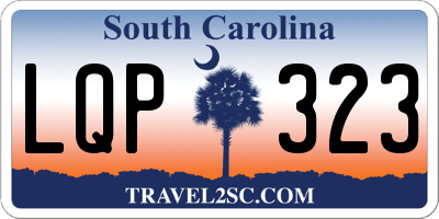 SC license plate LQP323